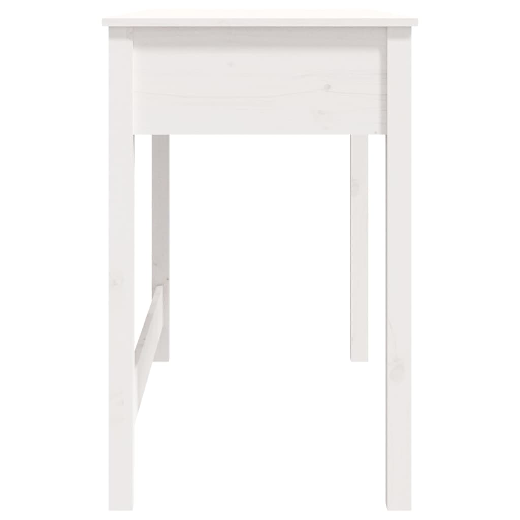 Desk with drawers 100x50x78 cm solid pine wood white