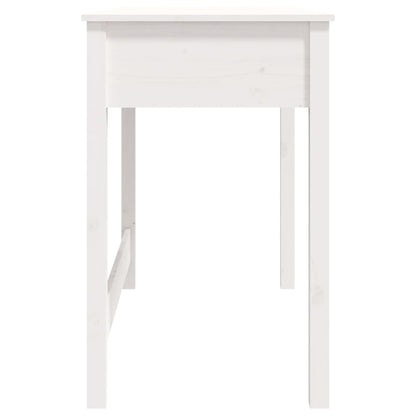 Desk with drawers 100x50x78 cm solid pine wood white