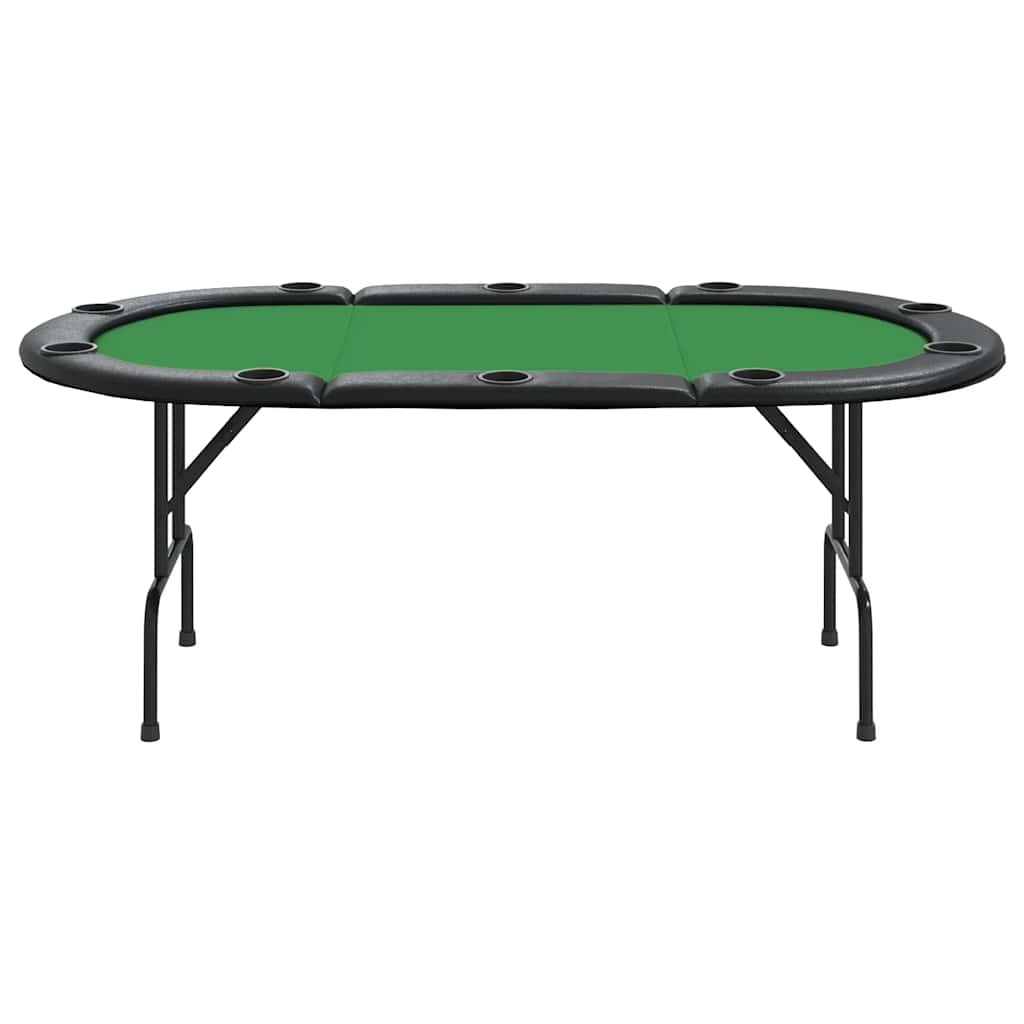 Pokertafel voor 10 spelers inklapbaar 207x106x76 cm groen