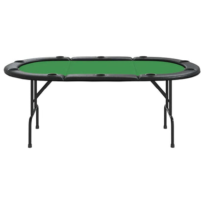 Pokertafel voor 10 spelers inklapbaar 207x106x76 cm groen