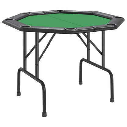 Poker table for 8 players foldable 108x108x75 cm green