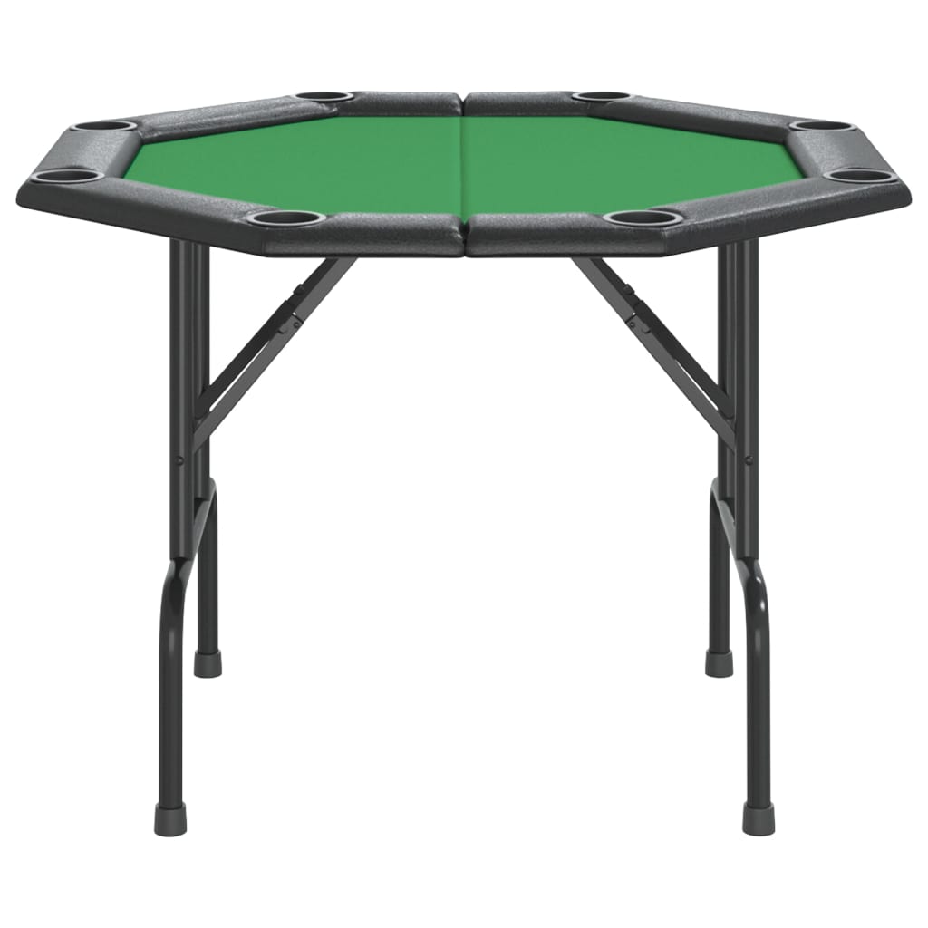 Poker table for 8 players foldable 108x108x75 cm green
