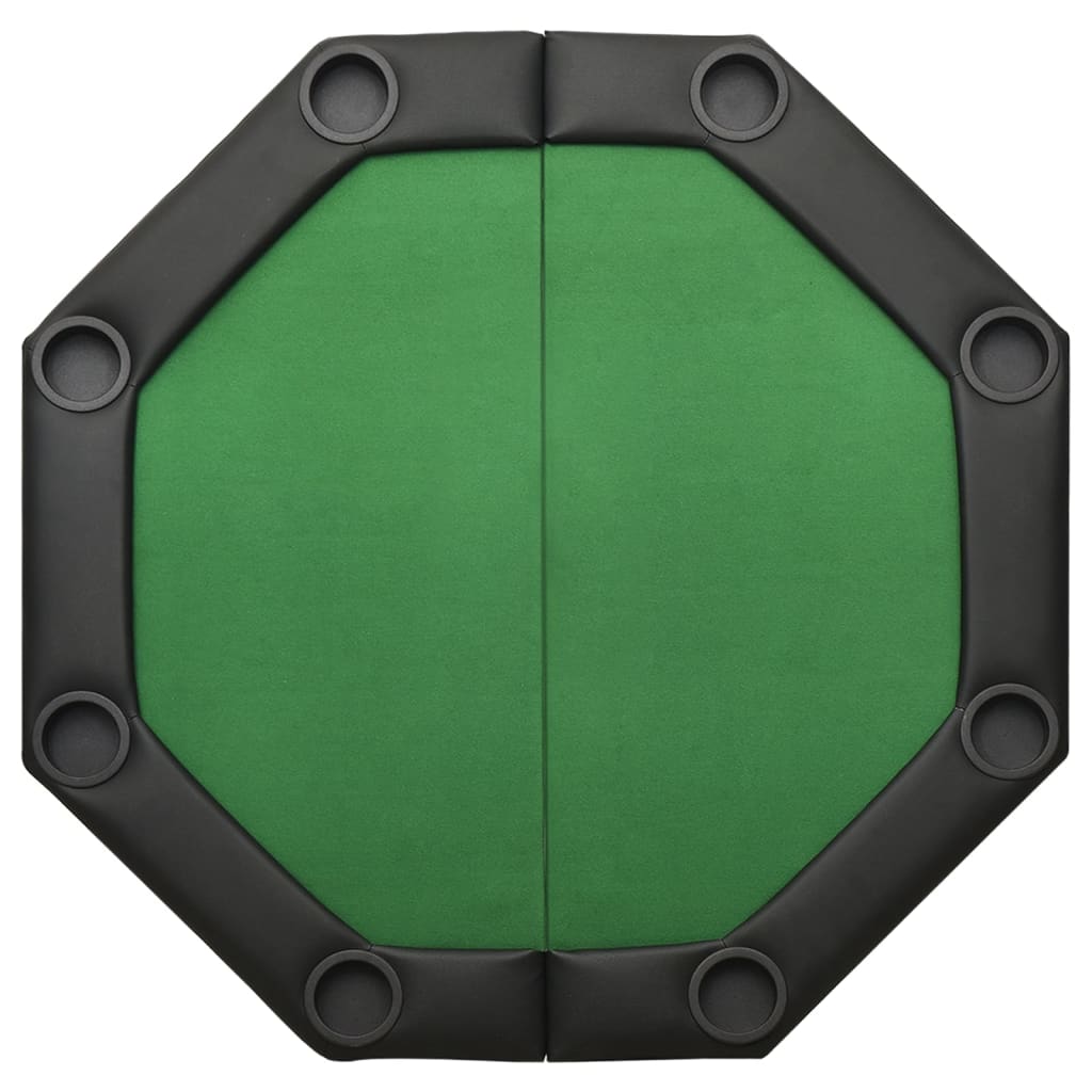 Poker table for 8 players foldable 108x108x75 cm green