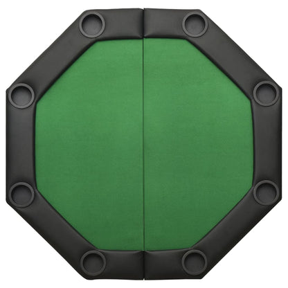 Poker table for 8 players foldable 108x108x75 cm green