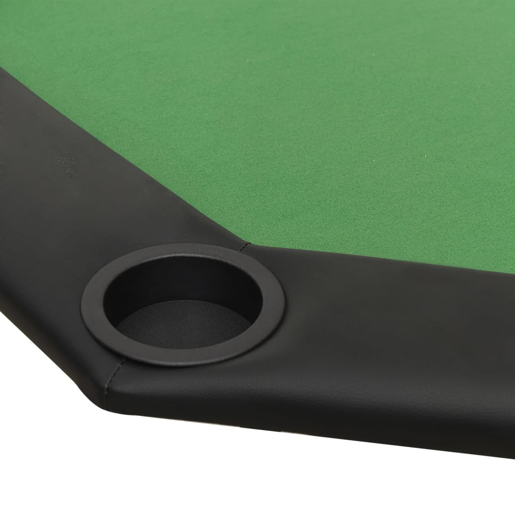 Poker table for 8 players foldable 108x108x75 cm green
