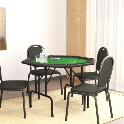 Poker table for 8 players foldable 108x108x75 cm green