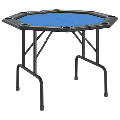 Poker table top for 8 players foldable 108x108x75 cm blue