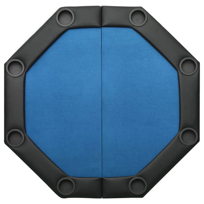 Poker table top for 8 players foldable 108x108x75 cm blue