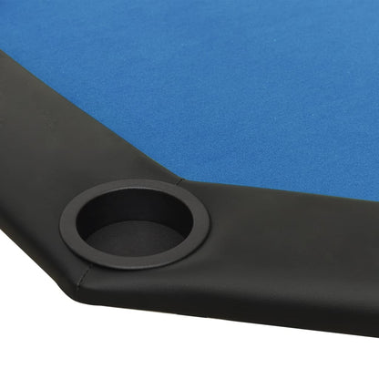 Poker table top for 8 players foldable 108x108x75 cm blue
