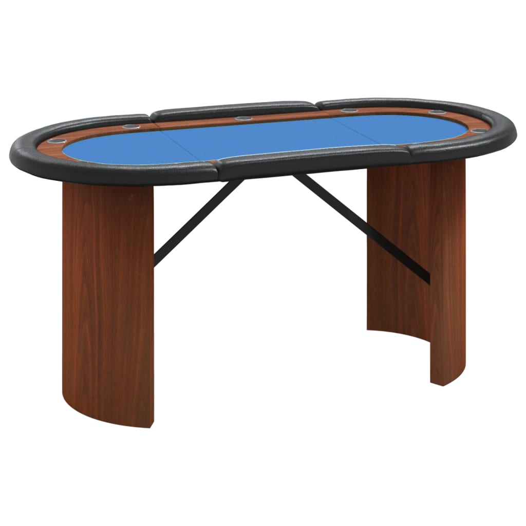 Poker table for 10 players 160x80x75 cm blue