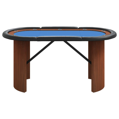 Poker table for 10 players 160x80x75 cm blue