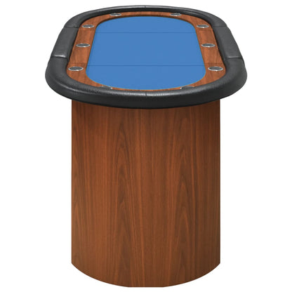 Poker table for 10 players 160x80x75 cm blue