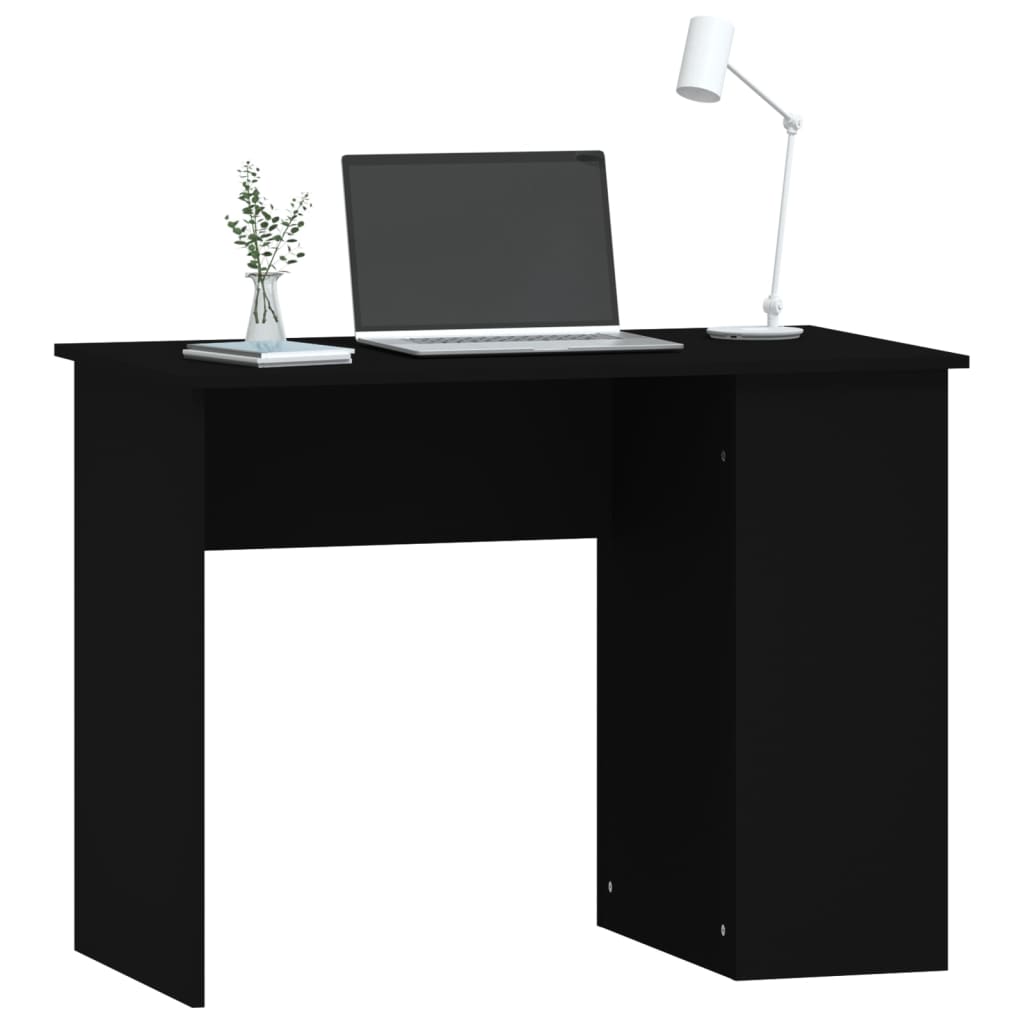 Desk 100x55x75 cm processed wood black