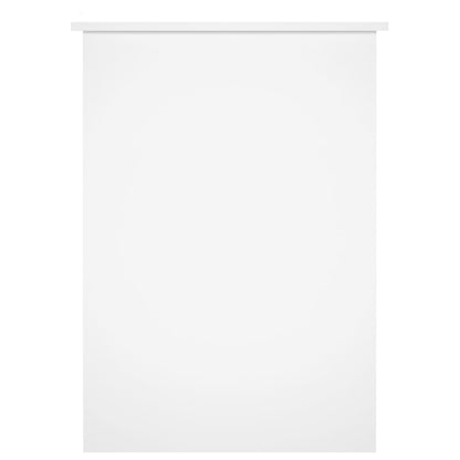 Bureau 100x55x75 cm bewerkt hout hoogglans wit