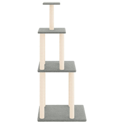 Cat furniture with sisal scratching posts 149 cm light gray