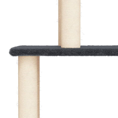 Cat furniture with sisal scratching posts 149 cm dark gray