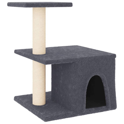 Cat furniture with sisal scratching posts 48 cm dark gray