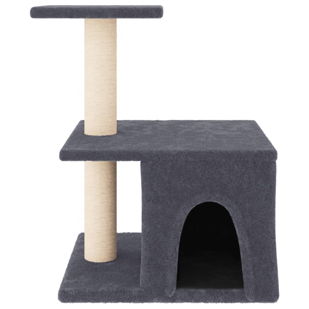 Cat furniture with sisal scratching posts 48 cm dark gray
