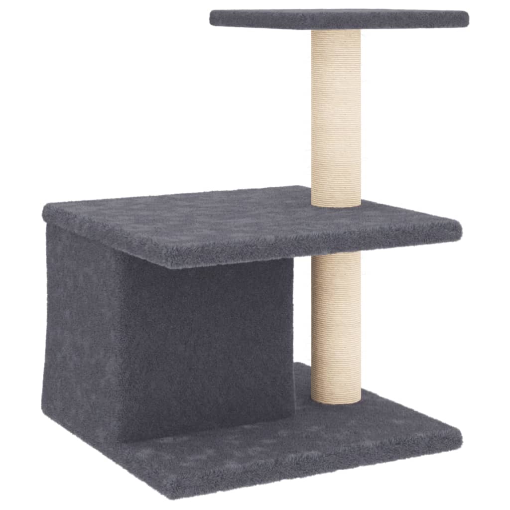 Cat furniture with sisal scratching posts 48 cm dark gray