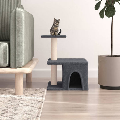 Cat furniture with sisal scratching posts 48 cm dark gray