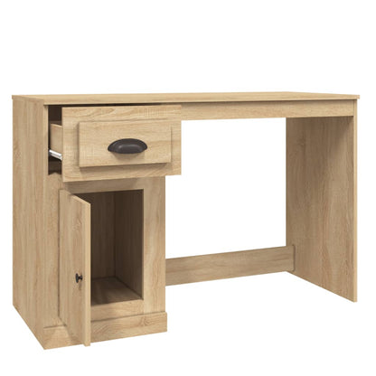 Bureau met lade 115x50x75 cm bewerkt hout sonoma eikenkleurig