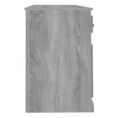 Bureau met kast bewerkt hout grijs sonoma eikenkleurig
