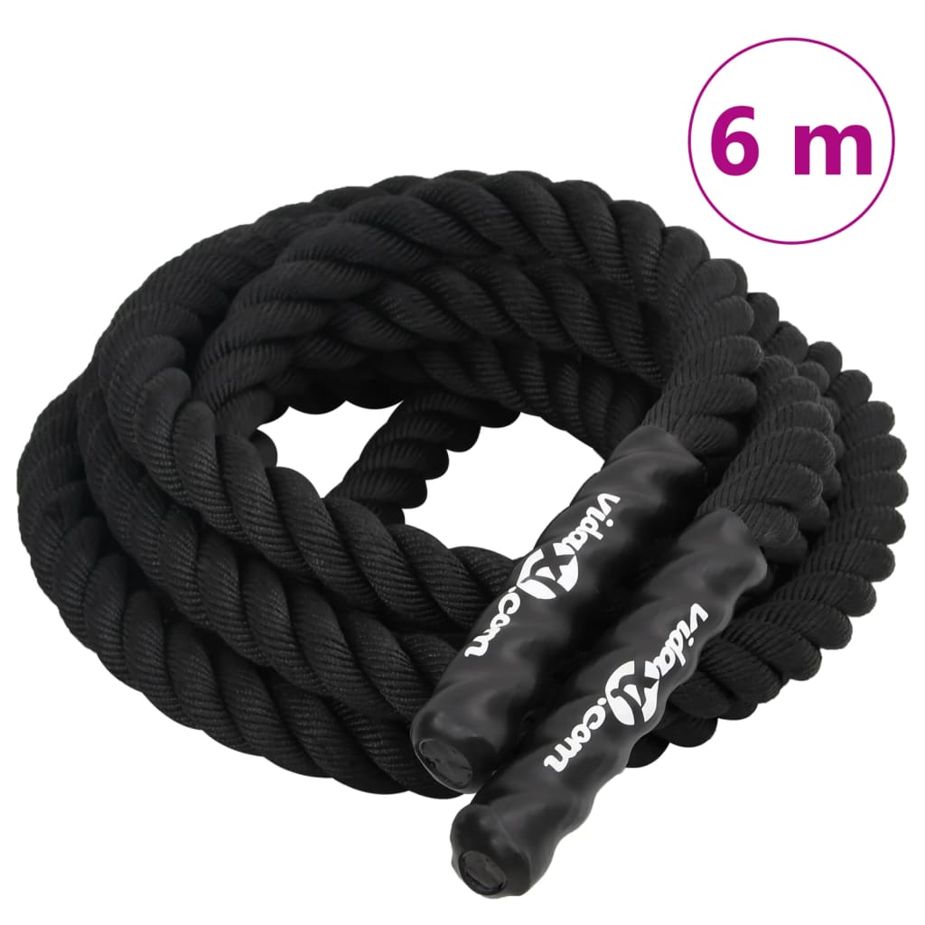 Battle Rope Zwart 6 m 4,5 kg Polyester