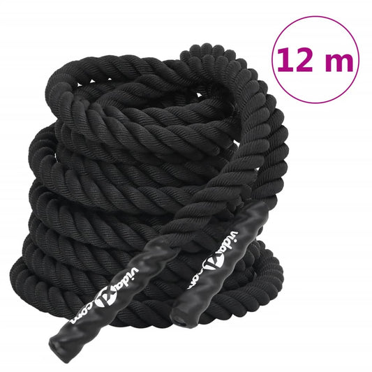Battle Rope Zwart 12 m 9 kg Polyester