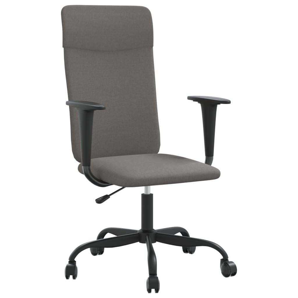 Office chair adjustable height fabric dark gray