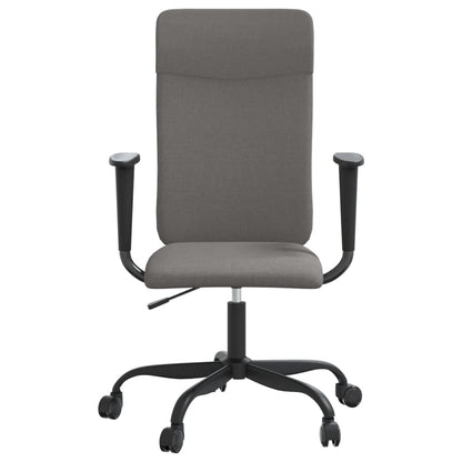 Office chair adjustable height fabric dark gray