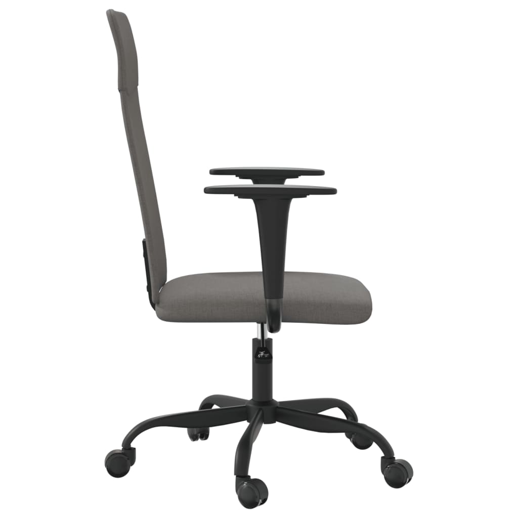 Office chair adjustable height fabric dark gray