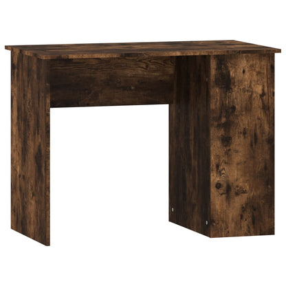 Desk 100x55x75 cm processed wood smoked oak color