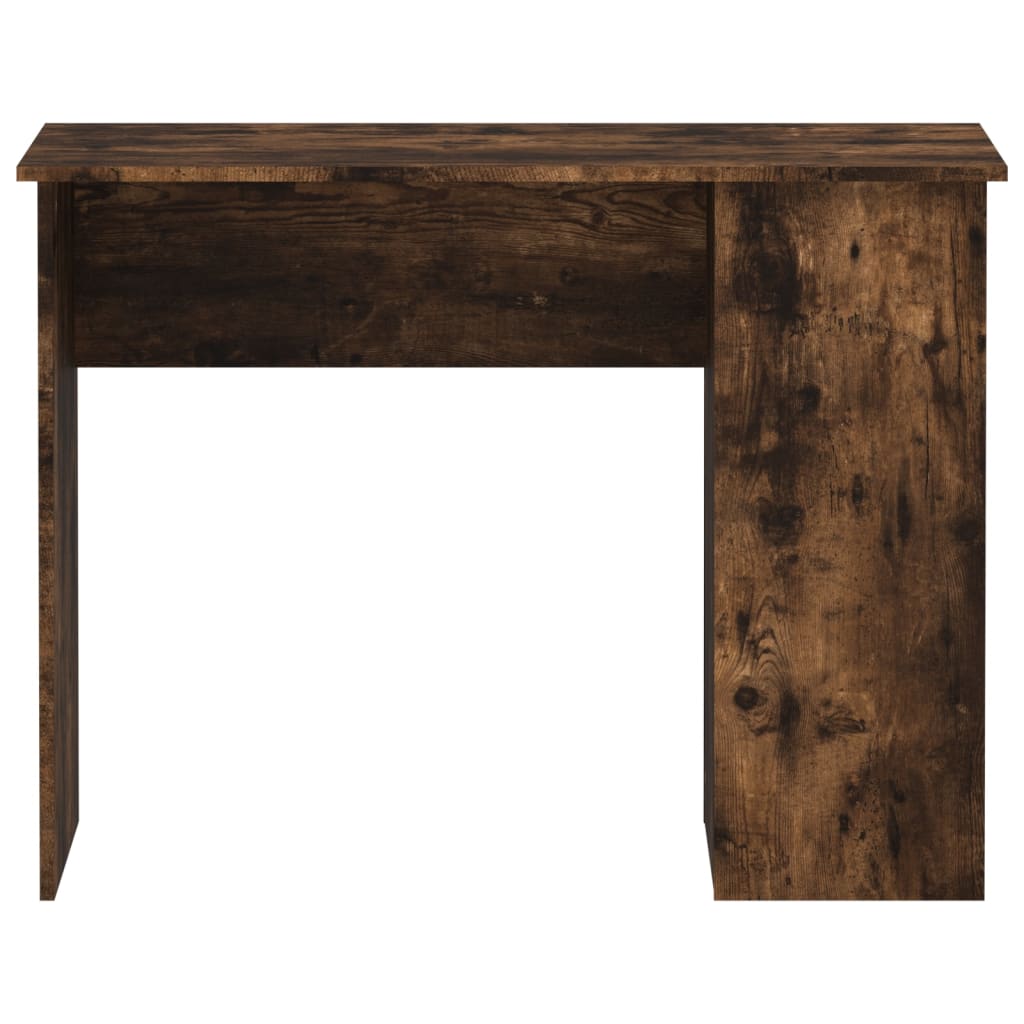Desk 100x55x75 cm processed wood smoked oak color