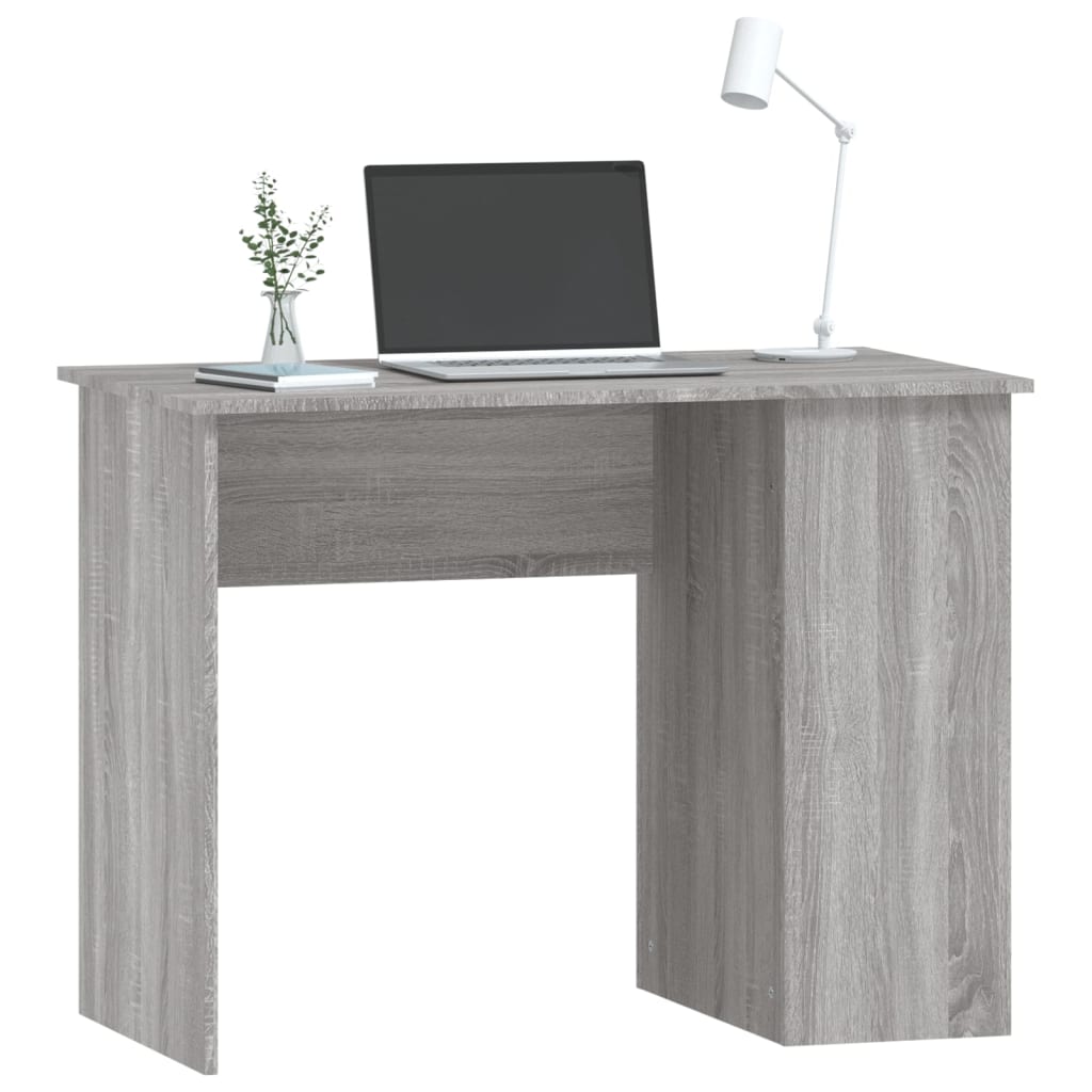 Desk 100x55x75 cm processed wood gray sonoma oak color
