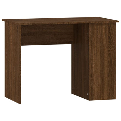 Desk 100x55x75 cm processed wood brown oak color