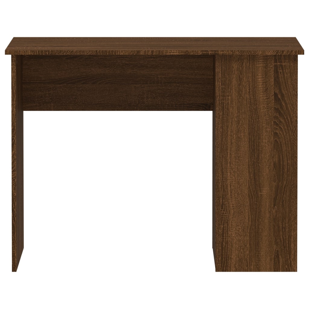 Desk 100x55x75 cm processed wood brown oak color