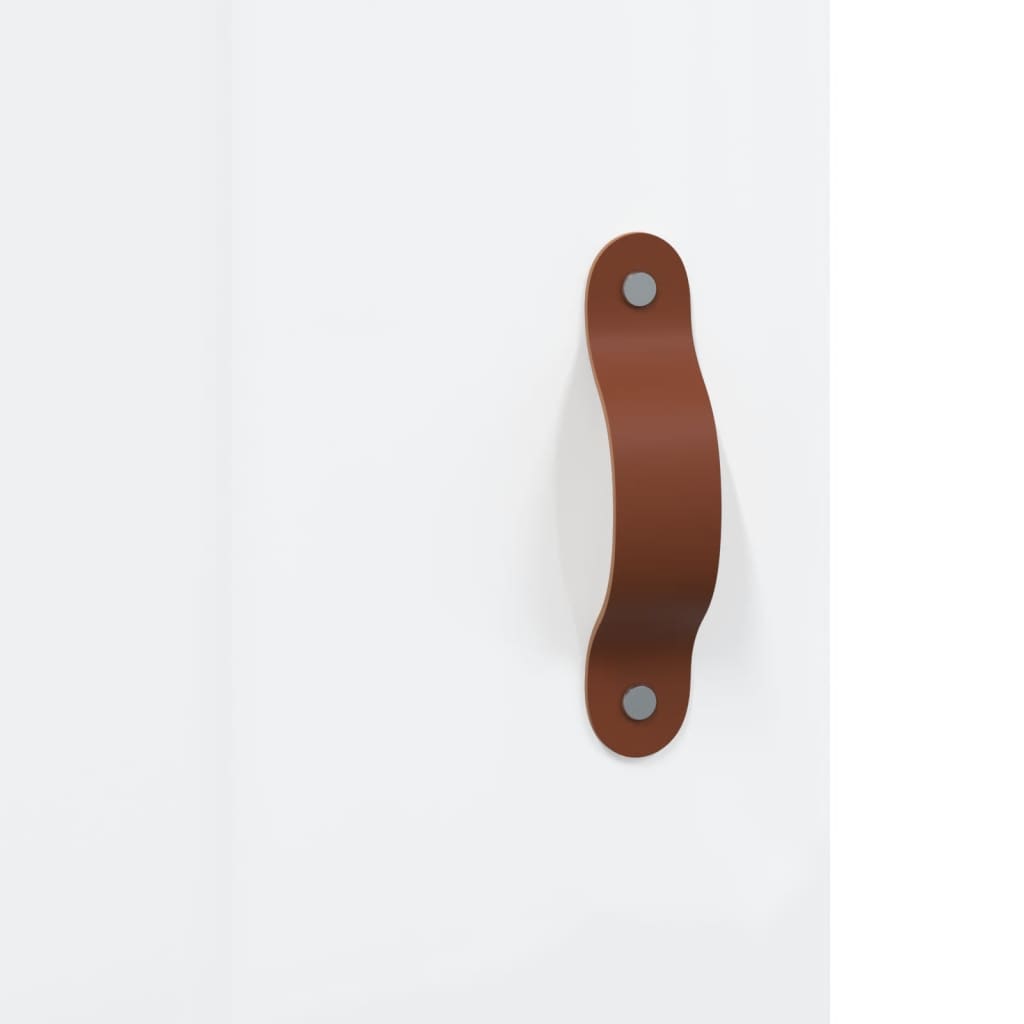 Desk 140x50x75 cm processed wood high-gloss white