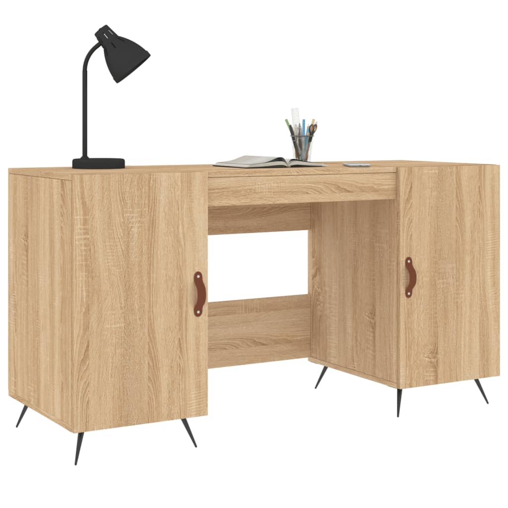 Desk 140x50x75 cm processed wood sonoma oak color