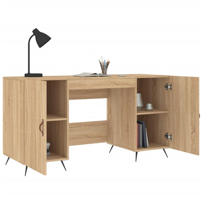 Desk 140x50x75 cm processed wood sonoma oak color