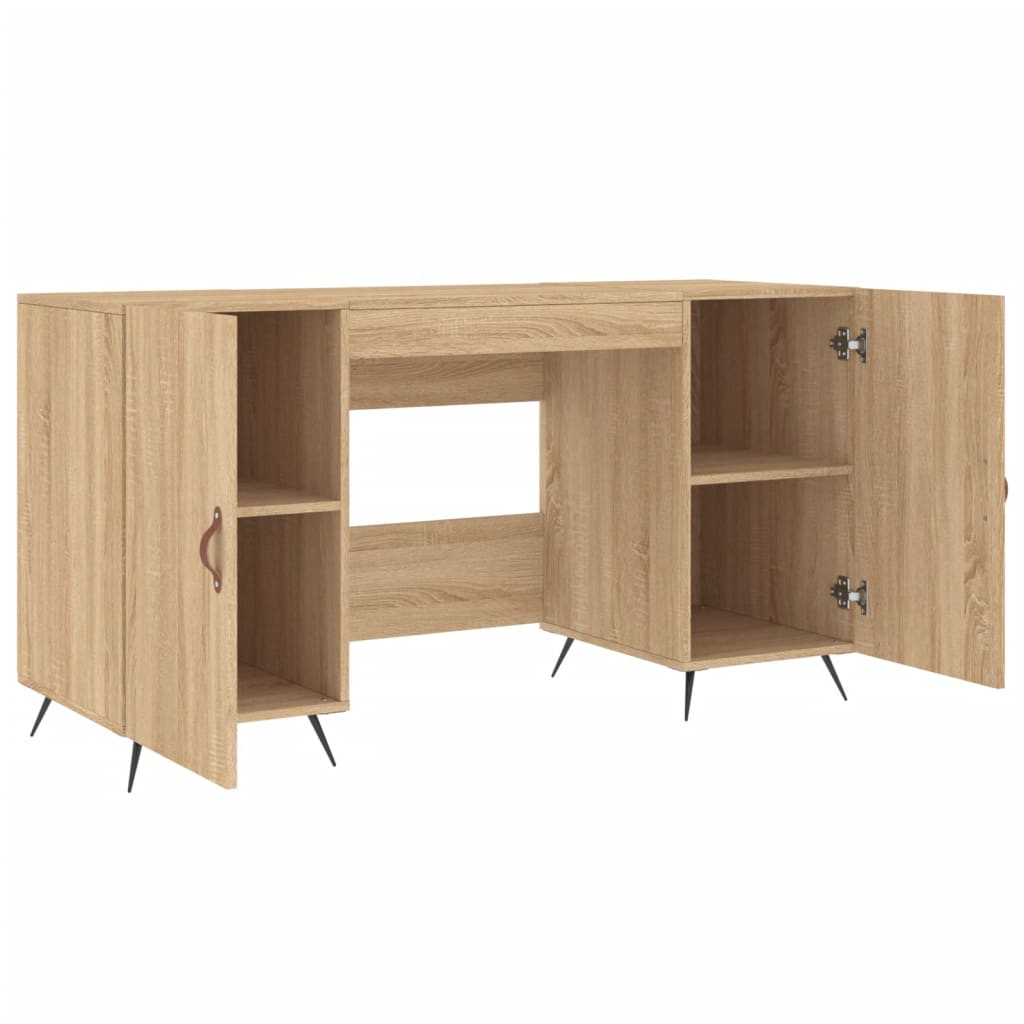 Desk 140x50x75 cm processed wood sonoma oak color
