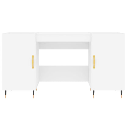 Bureau 140x50x75 cm bewerkt hout wit