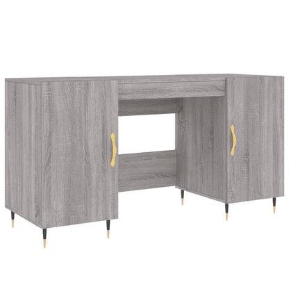 Desk 140x50x75 cm processed wood gray sonoma oak color