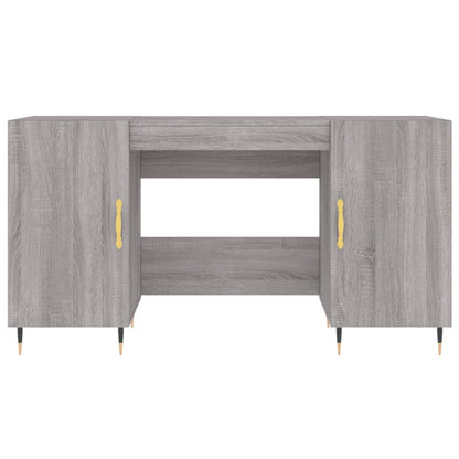 Desk 140x50x75 cm processed wood gray sonoma oak color