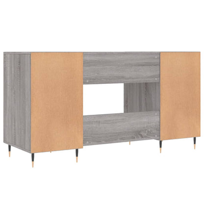 Desk 140x50x75 cm processed wood gray sonoma oak color