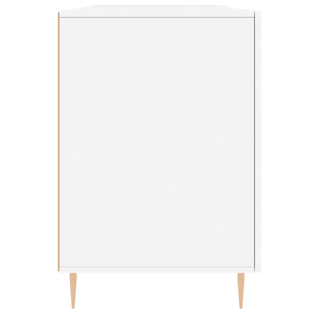 Desk 140x50x75 cm processed wood white