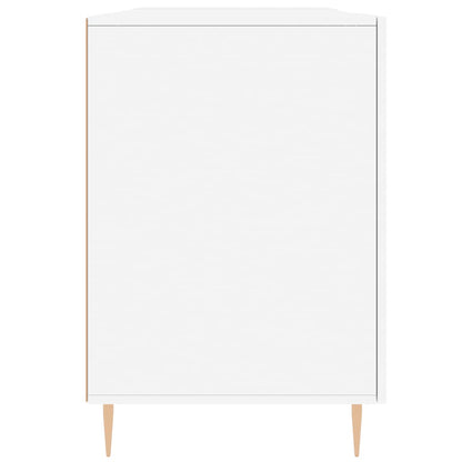 Desk 140x50x75 cm processed wood white