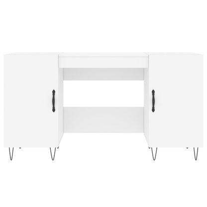 Bureau 140x50x75 cm bewerkt hout wit