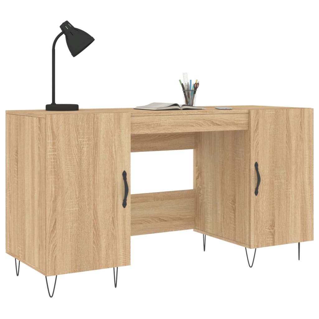 Desk 140x50x75 cm processed wood sonoma oak color
