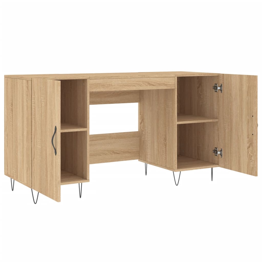 Desk 140x50x75 cm processed wood sonoma oak color