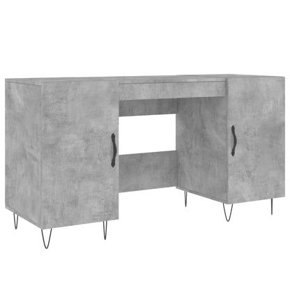 Desk 140x50x75 cm processed wood concrete gray